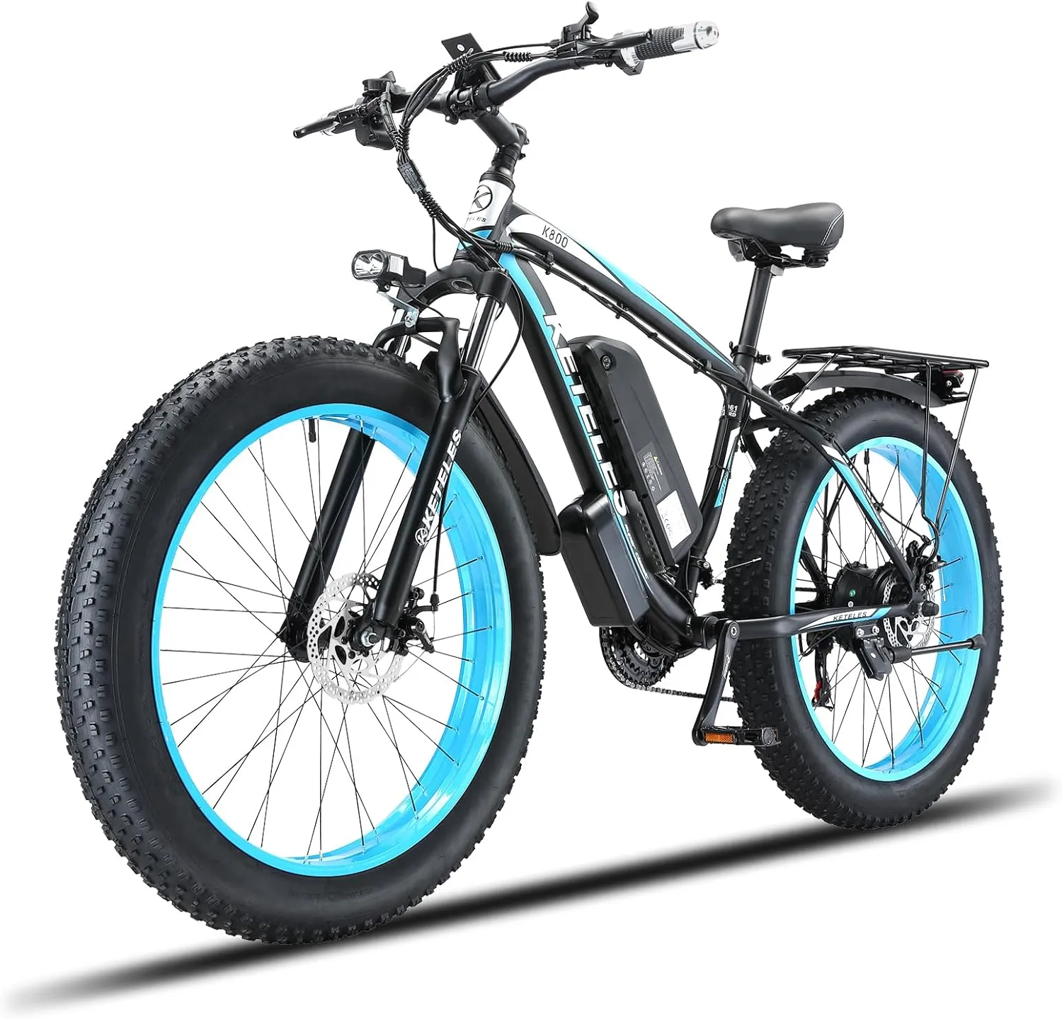 Electric Bike 1000W/2000W Motor, UL Certified, 48V 15/23AH Removable Battery, 26" Fat Tire All-Terrain Ebike, Aluminum Frame, Dual Hydraulic Suspension, Front and Rear Lights, 28-32MPH