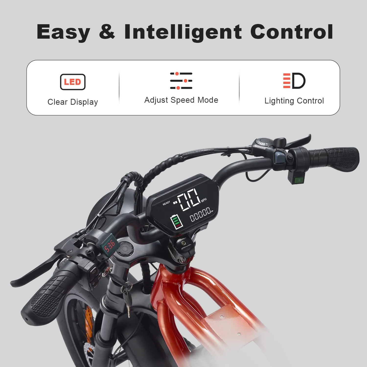 Electric Bike for Adults, 2000W/1500W Motor, 48V 25Ah/18Ah Removable Battery, 20" Fat Tire Ebike, 7-Speed Transmission, Up to 32MPH and 68  Miles Range, All-Terrain E-Bike (G52)