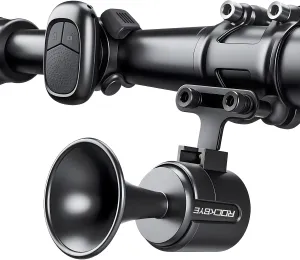 Electric Bike Horn with Anti Theft Alarm, 120dB Loud Bicycle Horn with Wireless Remote, USB-C Rechargeable Bike Bell for Adults Kids Bike/Scooter/Ebike, IPX5 Waterproof & Suspension Mount