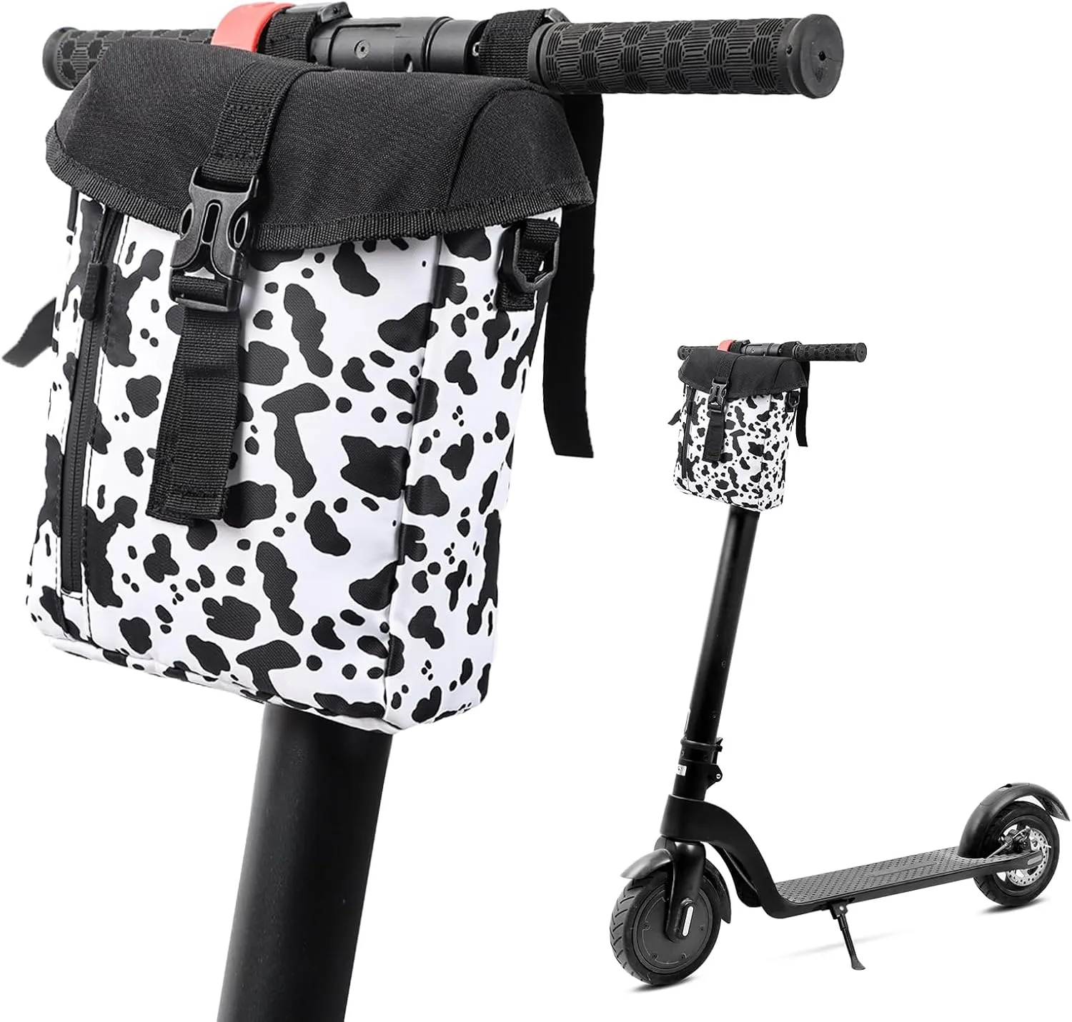 Electric Scooter Bag Storage 4l Handlebar Bag, Soft Waterproof Large Capacity With Shoulder Straps And Reflective Strips For Scooter, Electric Bike, Motorcycle, Cow