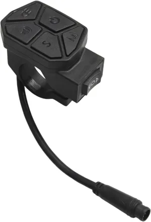 Electric Scooter Control Button Waterproof 6 Pin for Steering Headlight, Plastic Shell with 7 Functions, Left Right Turn Signals, Easy Install, Rain-Proof, 33x48.5x59mm