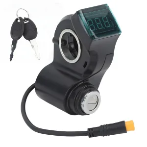 Electric Scooter Handlebar Switch Lock 10 Inch ABS 3 Pin Digital Battery Power Display Switch Lock with Keys for Replacement