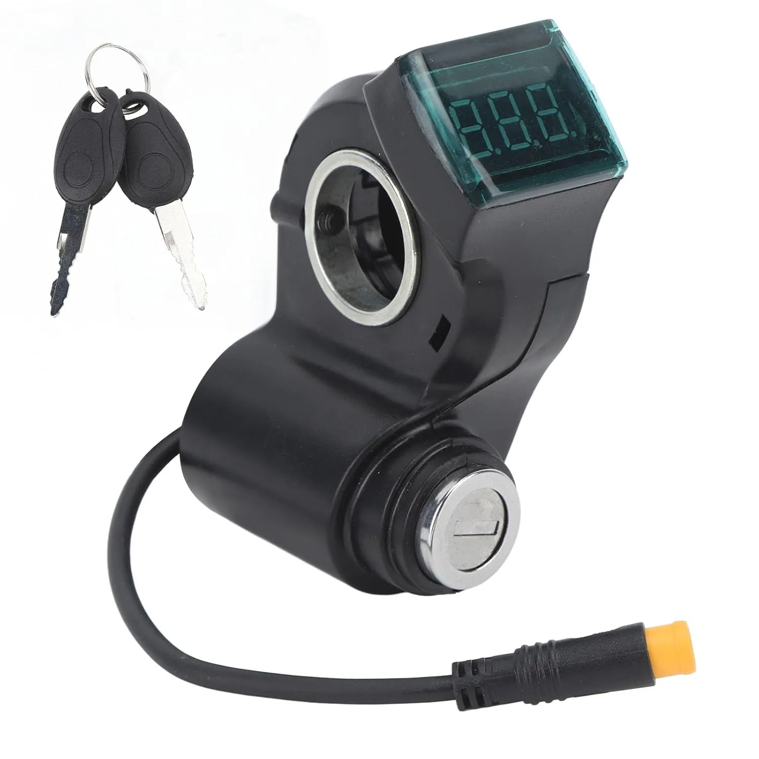 Electric Scooter Handlebar Switch Lock 10 Inch ABS 3 Pin Digital Battery Power Display Switch Lock with Keys for Replacement