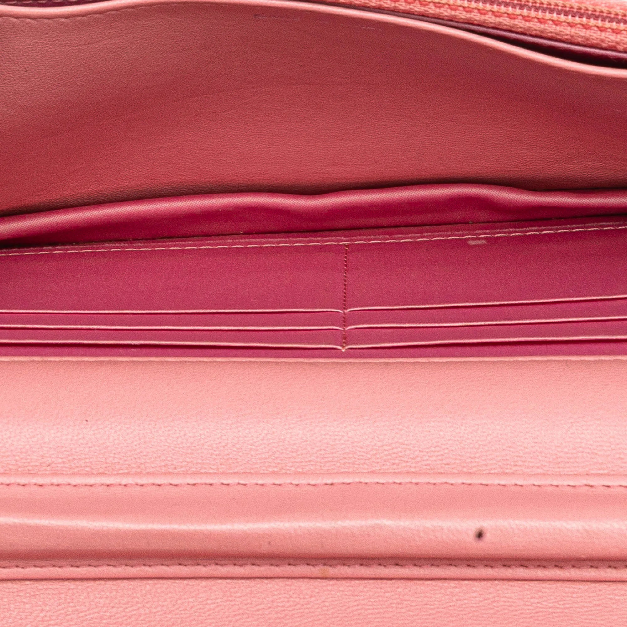 Embossed Lambskin Camellia Wallet On Chain