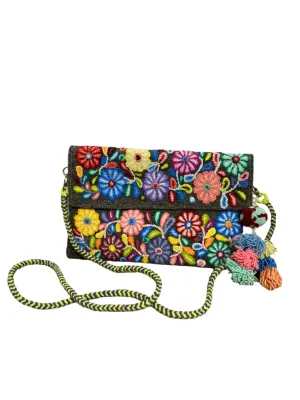 Embroidered Flap Crossbody Bags