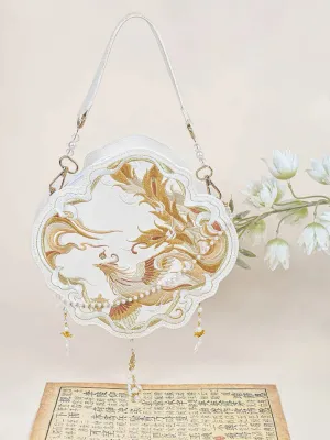 Embroidered Phoenix Crossbody Bag