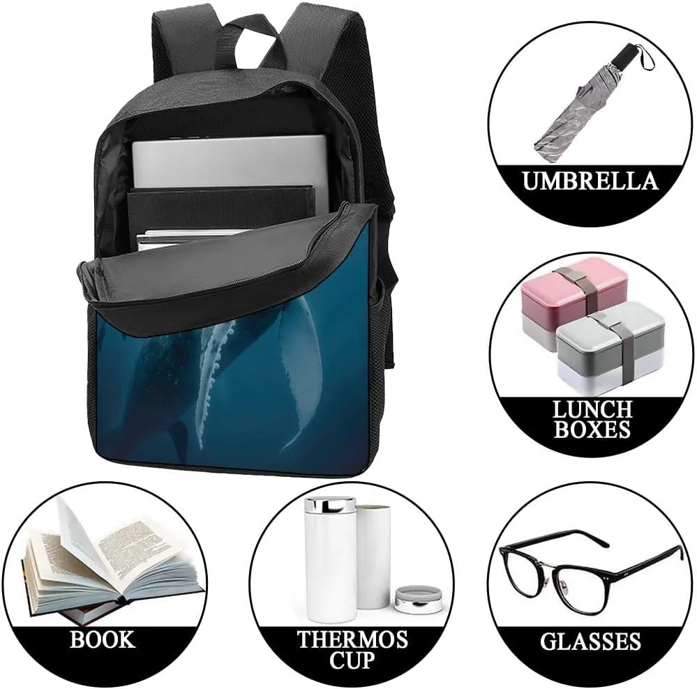 Emperor Penguin Backpack Casual Daypack Wild Animal Print Laptop Bag Bookbag for Work Travel Hiking 17 Inch Style 4