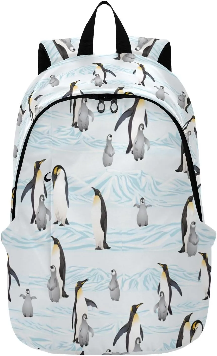 Emperor Penguins Vector Travel Laptop Backpack for Men & Women, 25L Water-Resistant Sturdy College School Computer Bag Perfect for School, Work, Commute, and Outdoor Adventures