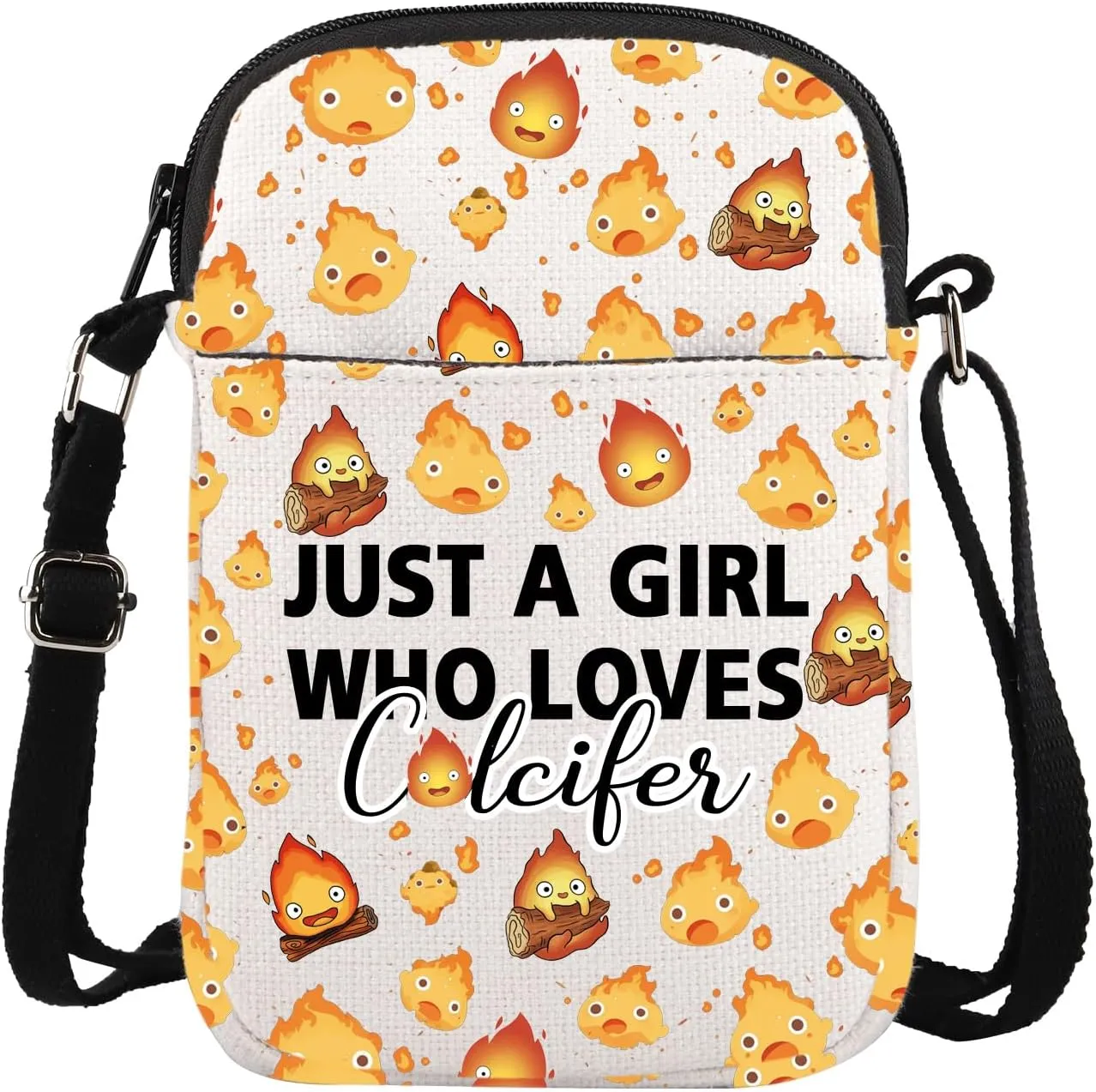 ENSIANTH Castle Merch Messenger Bag Fire Character Crossbody Bag Castle Fire Gift Japanese Anime Lover Gift (Fire CB)