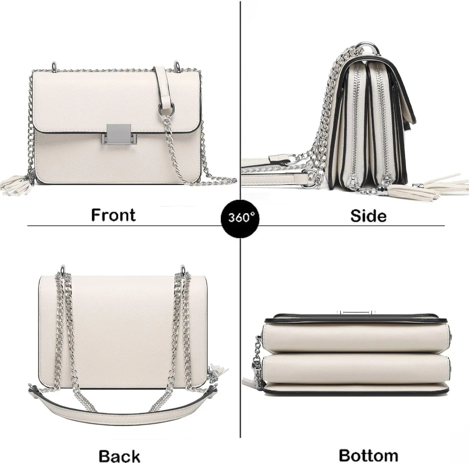 ER.Roulour Small Crossbody Bag for Women Western Cell Phone Purse Wallet Shoulder Handbags with Chain Strap
