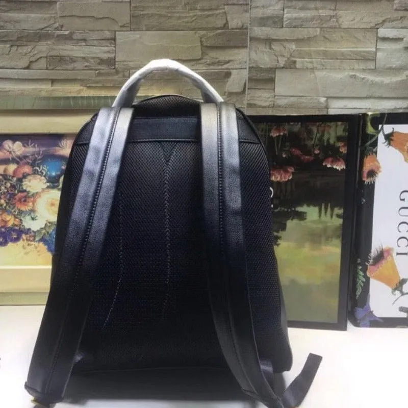ESMEE - Print leather backpack Black