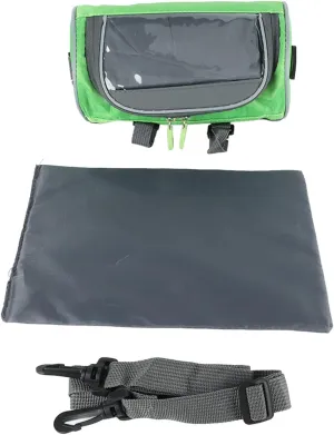 EVTSCAN Waterproof Handlebar Bag Cycling Front Storage Bag with Detachable Shoulder Strap for Mobile Phone Navigation