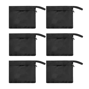 EZ Moms 6 Pcs Small Multipurpose Zipper Bags - 5.5''x6.1'' Wet Dry Reusable Bags for Travel, Daily Use, Cloth Diapers, Swimsuits