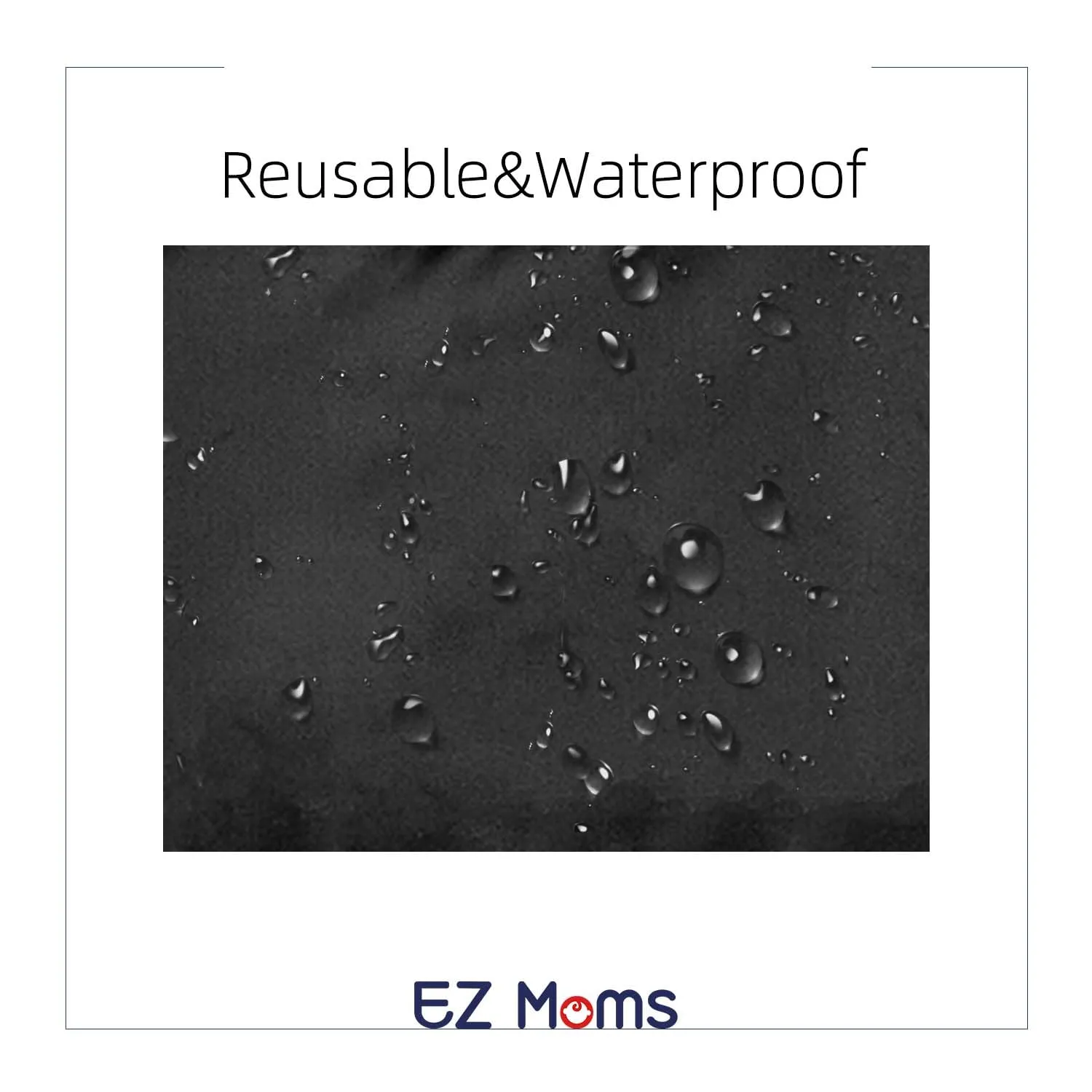 EZ Moms 6 Pcs Small Multipurpose Zipper Bags - 5.5''x6.1'' Wet Dry Reusable Bags for Travel, Daily Use, Cloth Diapers, Swimsuits