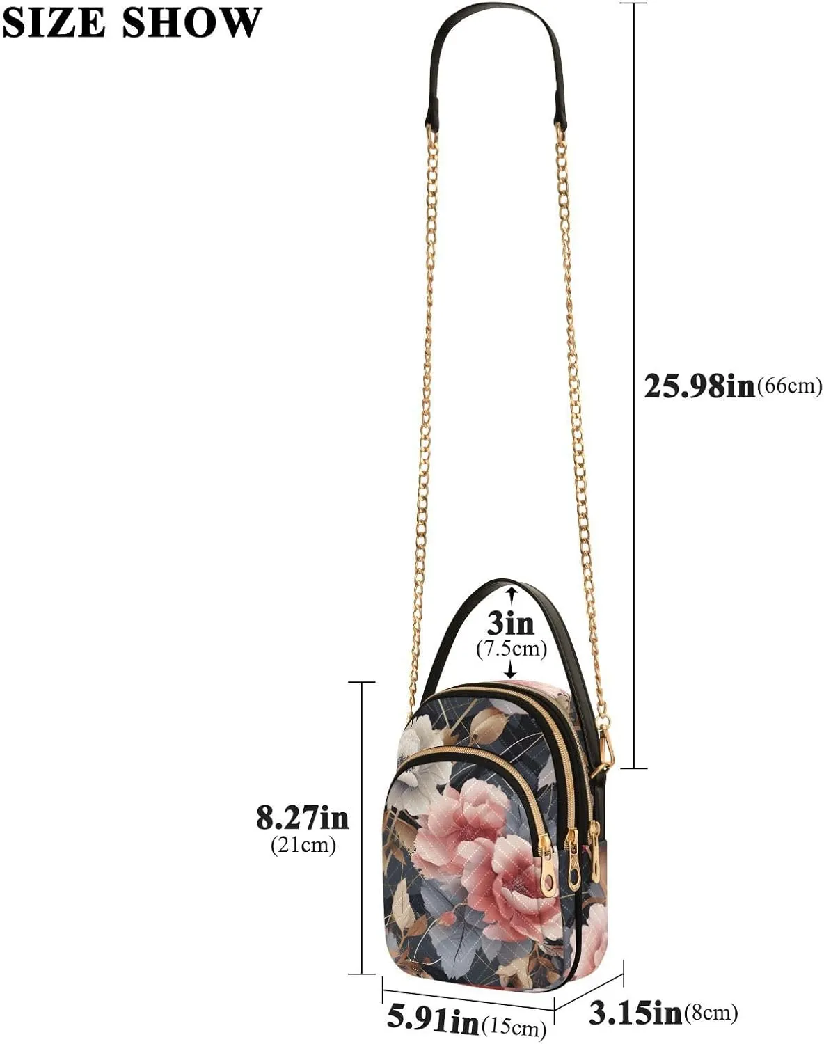 Fantasy Flowers And Birds Womens Shoulder Purse, Crossbody Shoulder Bag, Crossbody Handbags for Women
