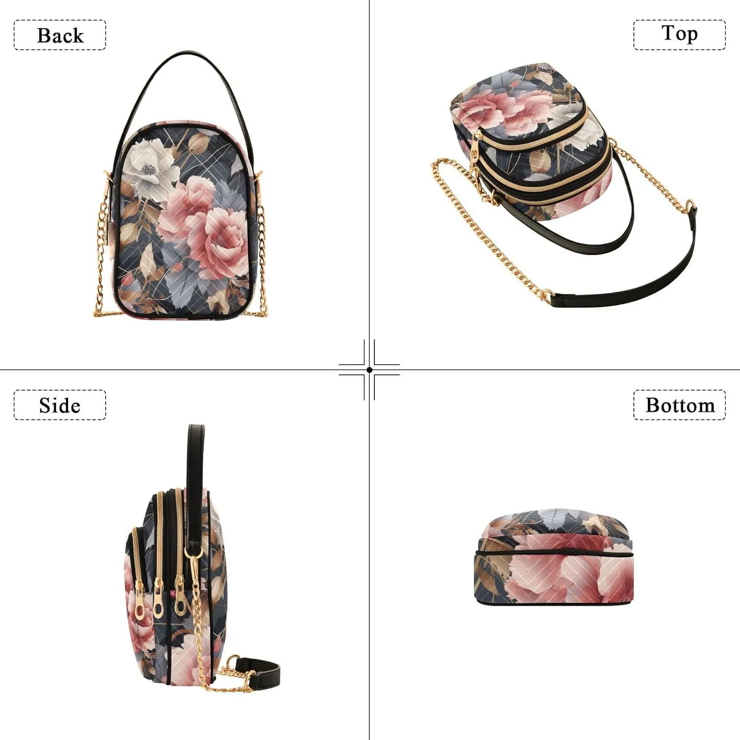 Fantasy Flowers And Birds Womens Shoulder Purse, Crossbody Shoulder Bag, Crossbody Handbags for Women