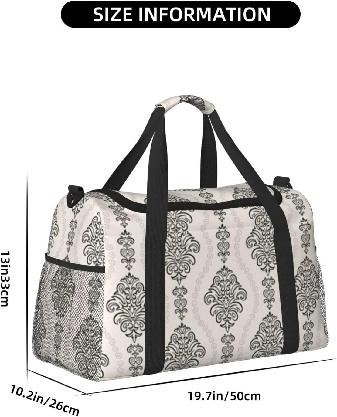 Fashion Pattern Travel Duffel Bag Large Foldable Waterproof Overnight Bag For Beach Swim Bags Pool Sports Gym