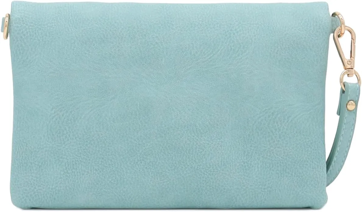 FashionPuzzle Envelope Wristlet Clutch Crossbody Bag with Chain Strap