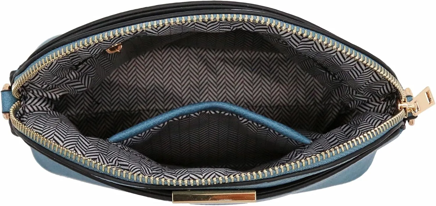 FashionPuzzle Faux Leather Small Dome Crossbody Bag with Chain Strap
