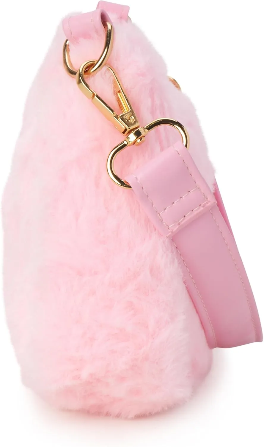 Fast Forward Girls Purse - Hello Kitty, Minnie Mouse, Stitch, Descendants, and Bluey - Cute Girls Bag with Adjustable Strap, Size One Size, Hello Kitty Pink Plush