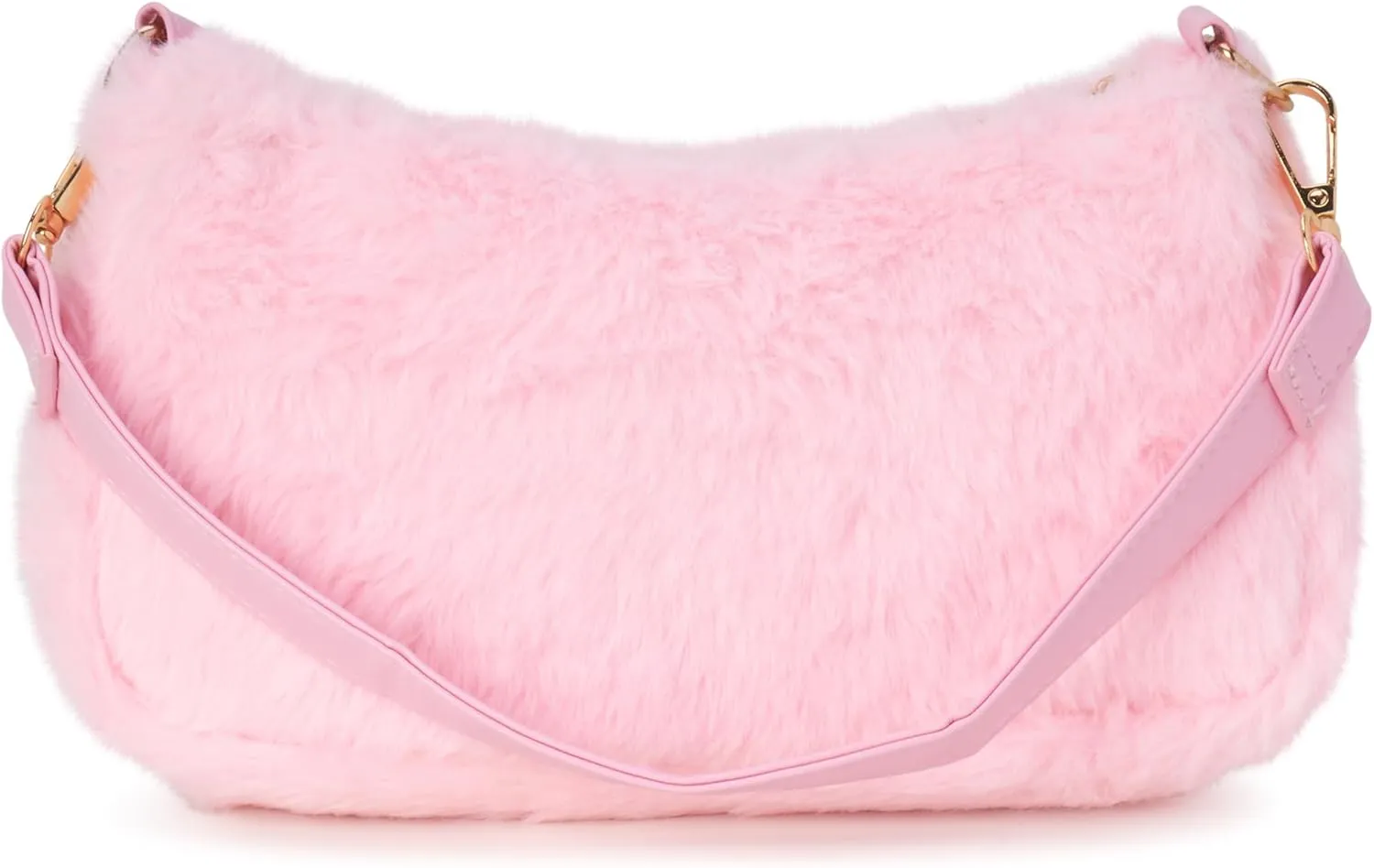 Fast Forward Girls Purse - Hello Kitty, Minnie Mouse, Stitch, Descendants, and Bluey - Cute Girls Bag with Adjustable Strap, Size One Size, Hello Kitty Pink Plush