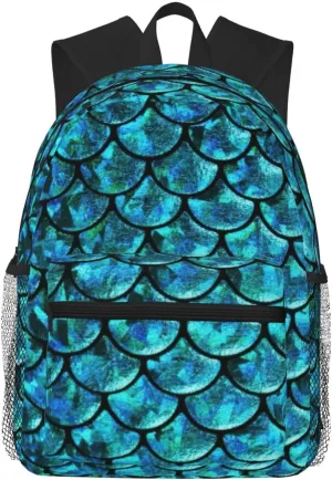 Fish Scale. print Lightweight duffel bag, travel hiking daypack, comfortable backpack, sports bag