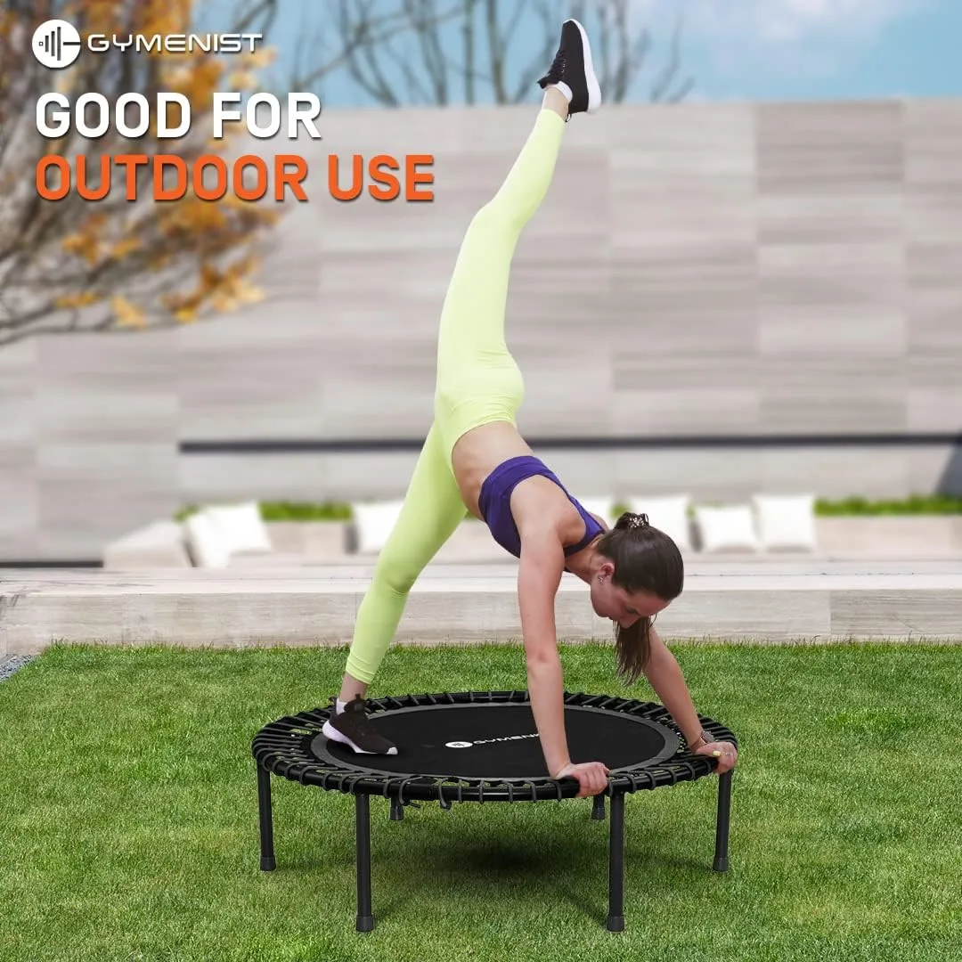 Fitness Trampoline for Adults and Kids, Indoor Rebounder Exercise Trampoline for Workout Fitness for Quiet and Safely Cushioned Bounce Workout
