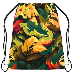 Floral Camo Drawstring Bag