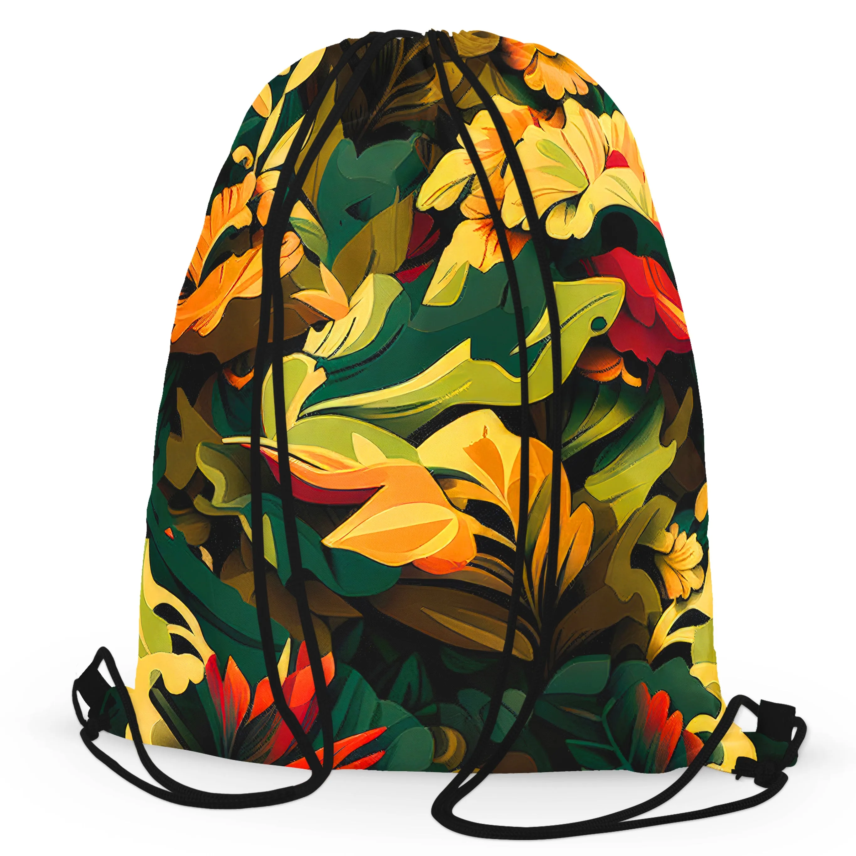 Floral Camo Drawstring Bag
