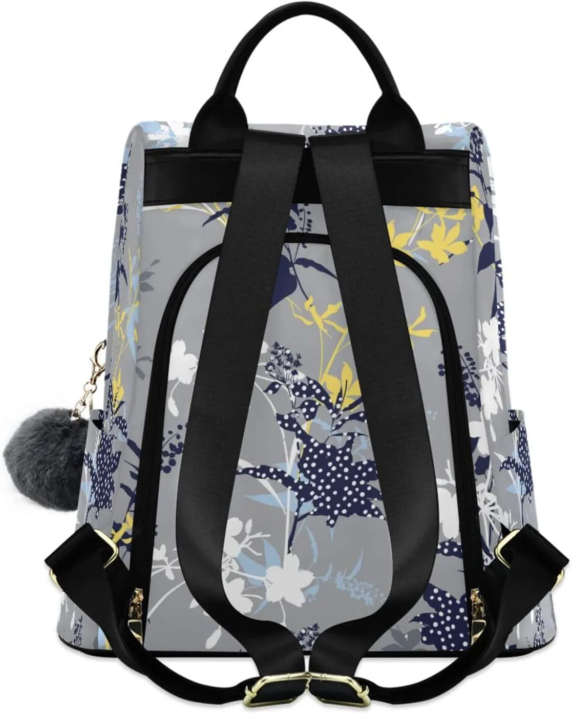 Flower Print Anti-theft Backpack Handbags for Women Travel Rucksack Lightweight Shoulder Bags 13.4 X 5.9 X 15in Pattern 3