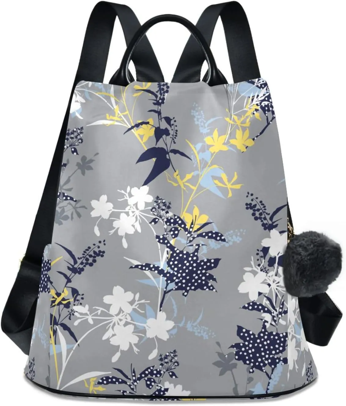 Flower Print Anti-theft Backpack Handbags for Women Travel Rucksack Lightweight Shoulder Bags 13.4 X 5.9 X 15in Pattern 3