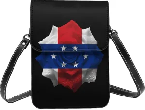 Flowers Netherlands Antilles The Dutch Antilles Flag Small Crossbody Bag Is A Shoulder Bag Designed For Women And Girls Cell Phone Crossbody Wallet Purses With Card Slots Adjustable Strap