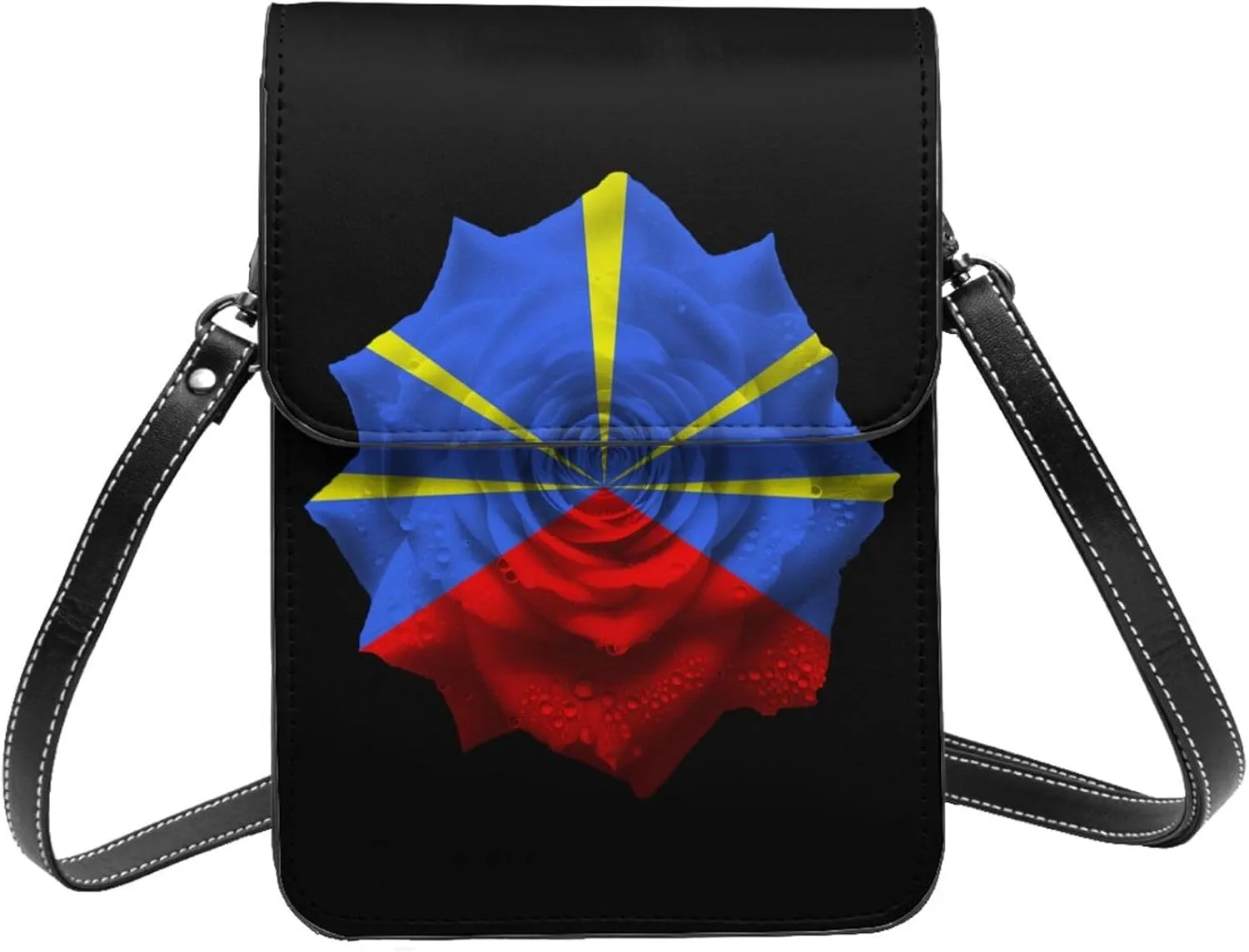 Flowers Reunion Island Reunion Islanders Flag Small Crossbody Bag Is A Shoulder Bag Designed For Women And Girls Cell Phone Crossbody Wallet Purses With Card Slots Adjustable Strap