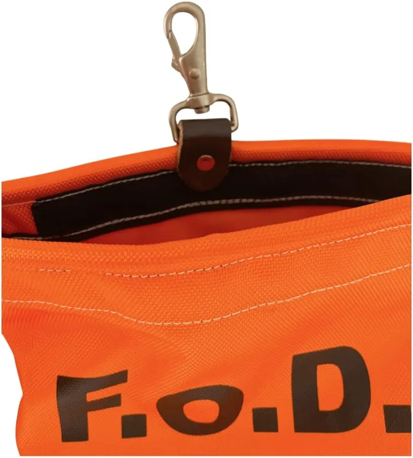 FOD Bag Made from 1000 Denier Cordura - Quick Release Belt Snap with Top Hook-and-Loop Closure Suitable for Aerospace, Aviation Industry - Help Eliminate Foreign Object Debris - Personal Fod Bag