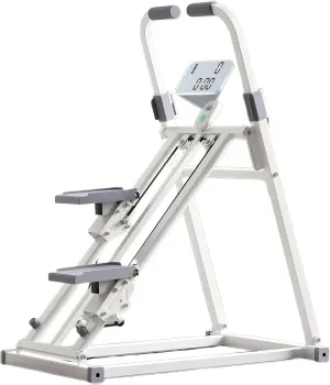 Foldable Stair Stepper Machine with Adjustable Handlebar & Step Counter - Compact Stair Climber for Home Gym, Cardio Workout Equipment, Space-Saving Step Machine for at-Home