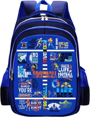 Football Backpack Laptop Backpack For Men Women, Football Backpacks Shoulder Bag For Travel Hiking Camping Daypack