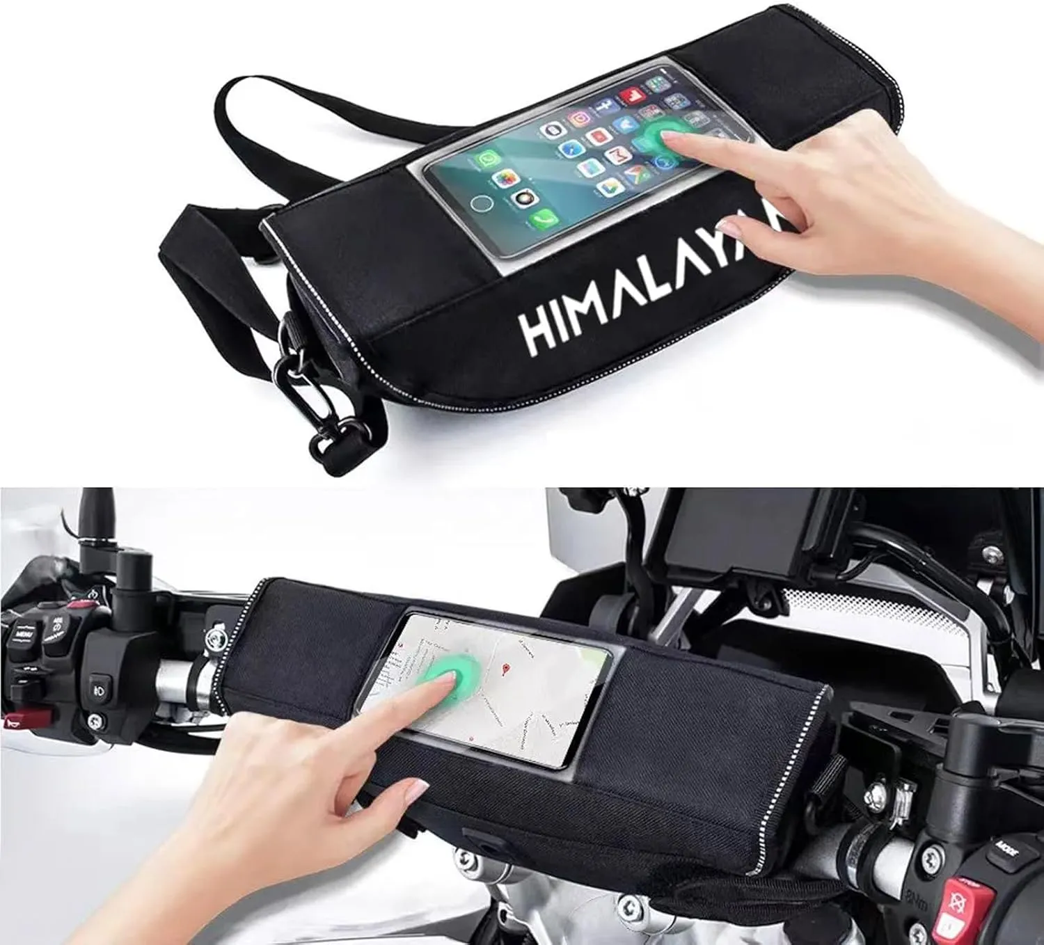 for Himalayan 450 Himalayan 450 Motorcycle Handlebar Waterproof Bag Travel Bag Storage Bag Screen Handlebar Bag Himalayan 450