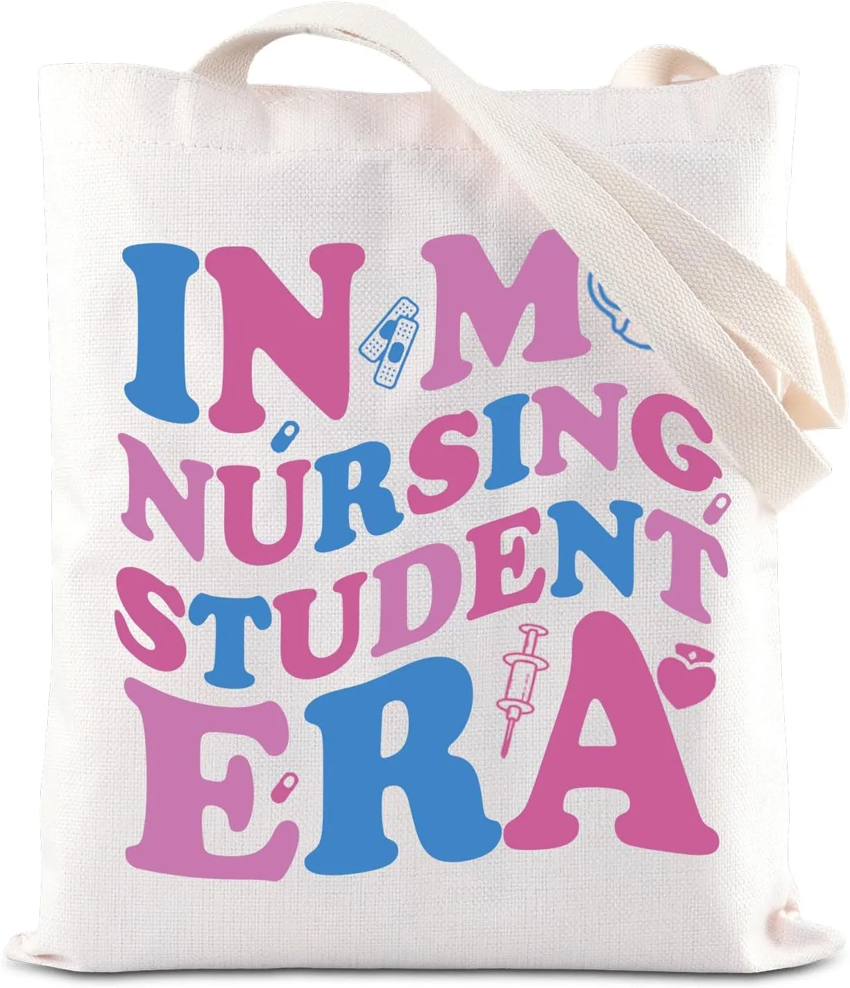 FOTAP Nurse Gift In My Nursing Student Era Tote Bag Nursing Students Shoulder Bag Nurse Practitioner Gifts