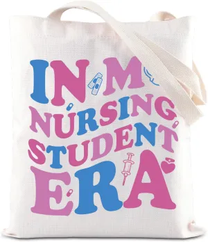 FOTAP Nurse Gift In My Nursing Student Era Tote Bag Nursing Students Shoulder Bag Nurse Practitioner Gifts