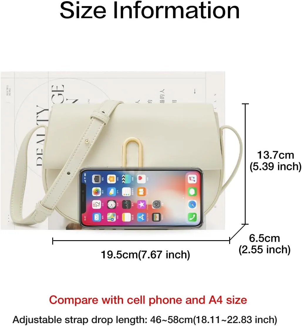FOXLOVER Cell Phone Crossbody Bags for Women Twist Closure Flap Small Mini Size Vertical Wallet Purse
