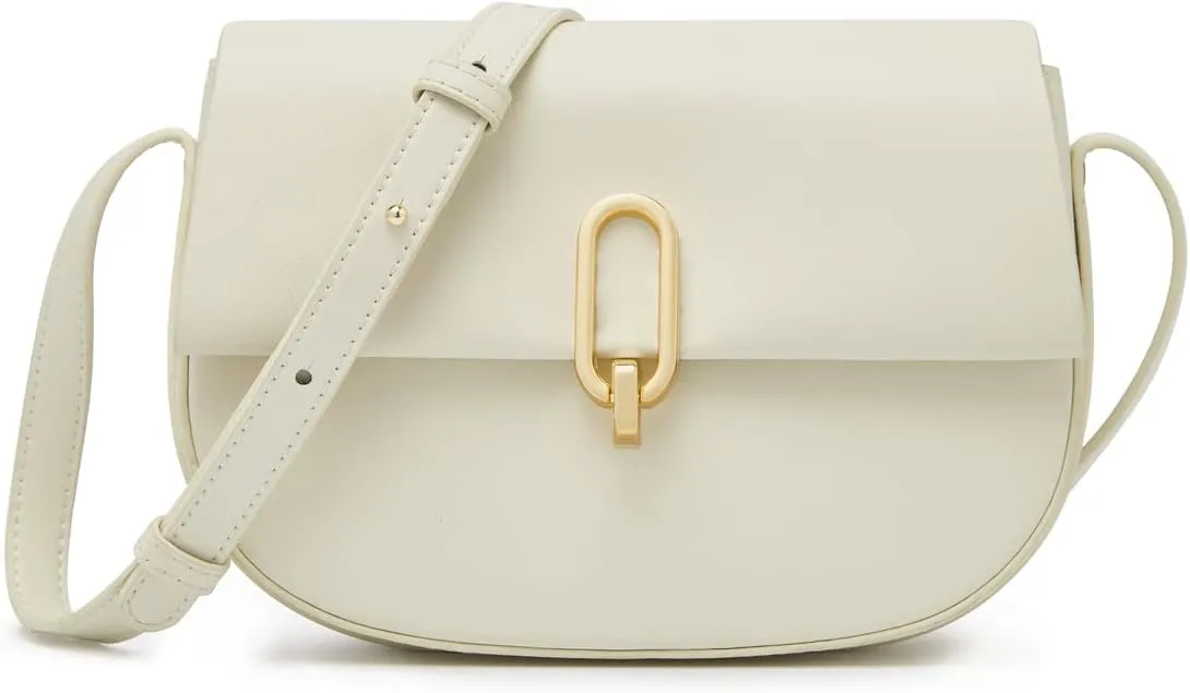 FOXLOVER Cell Phone Crossbody Bags for Women Twist Closure Flap Small Mini Size Vertical Wallet Purse
