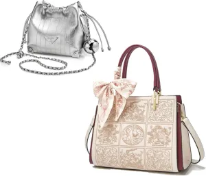 FOXLOVER Small Stylish Crossbody Bags and Embroidered Satchel Handbags for Women
