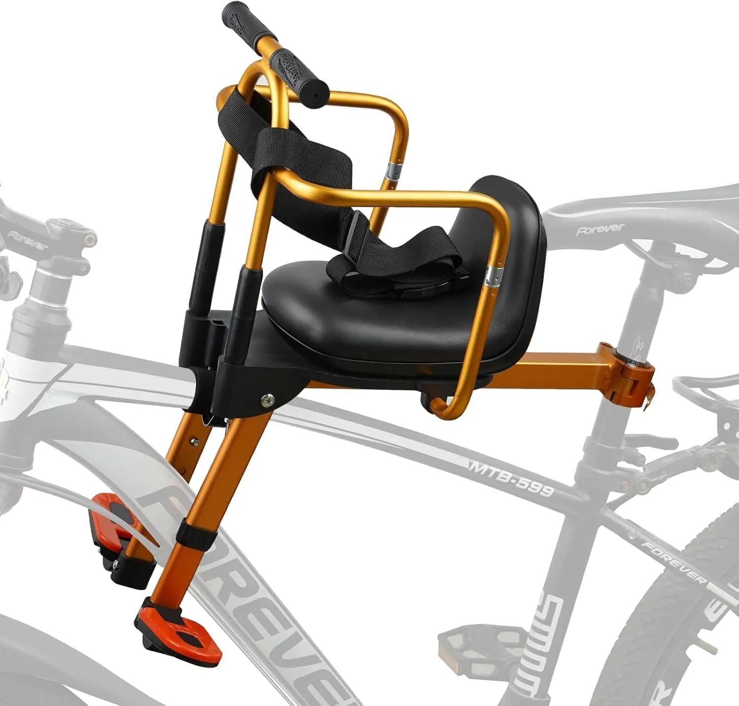 Front Mounted Child Bike Seat for Mountain Bikes, Baby Bike Seat with Guardrails and Safety Belt for 1-3 Years Kids Toddler Infant Babys Children, Child Bicycle Seats for Adult Mountain Bikes