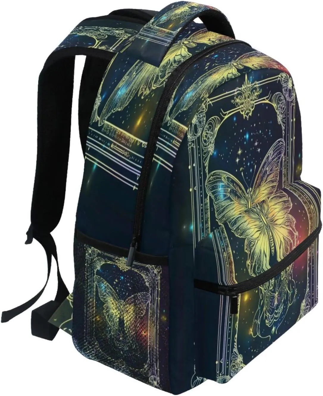 Fun Backpack for Teacher Nurse Waterproof Sports Backpack with Chest Strap for Business Work College Travel Trip Butterfly