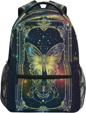 Fun Backpack for Teacher Nurse Waterproof Sports Backpack with Chest Strap for Business Work College Travel Trip Butterfly