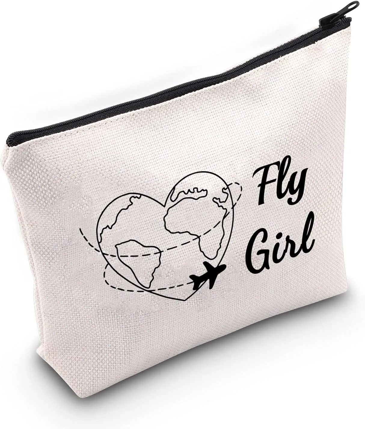 G2TUP F G Makeup Bag Flight Attendant Cosmetic Bag Airplane Attendant Gift Cabin Crew Gift Stewardess Makeup Travel Pouch with Zipper