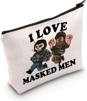 G2TUP Video Game Makeup Bag Video Game Character Gifts i Love Masked Men Gamer Gifts Gamer Merchandise (Masked Men)