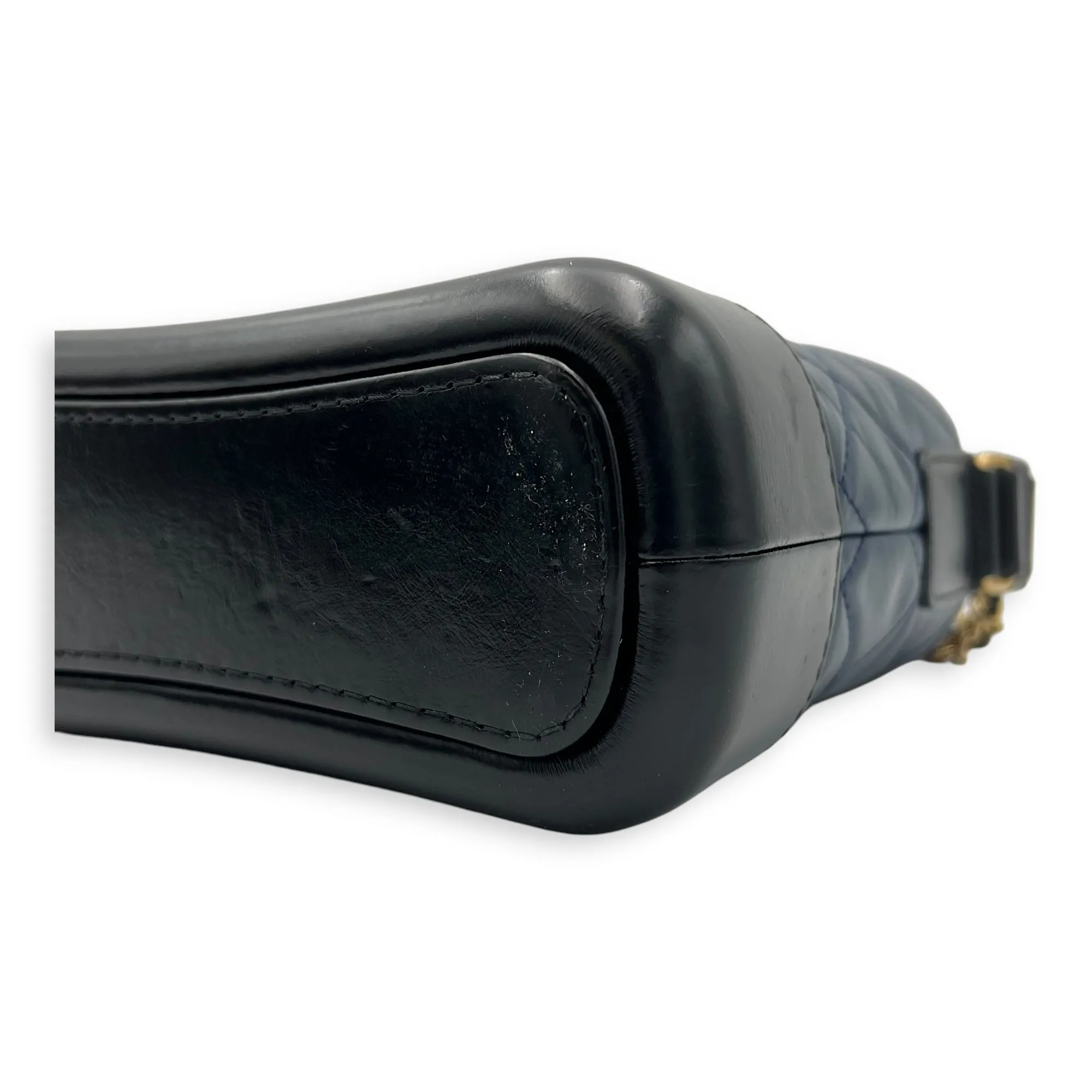 Gabrielle Crossbody Bag Small Blue in Calfskin, Mixed hardware