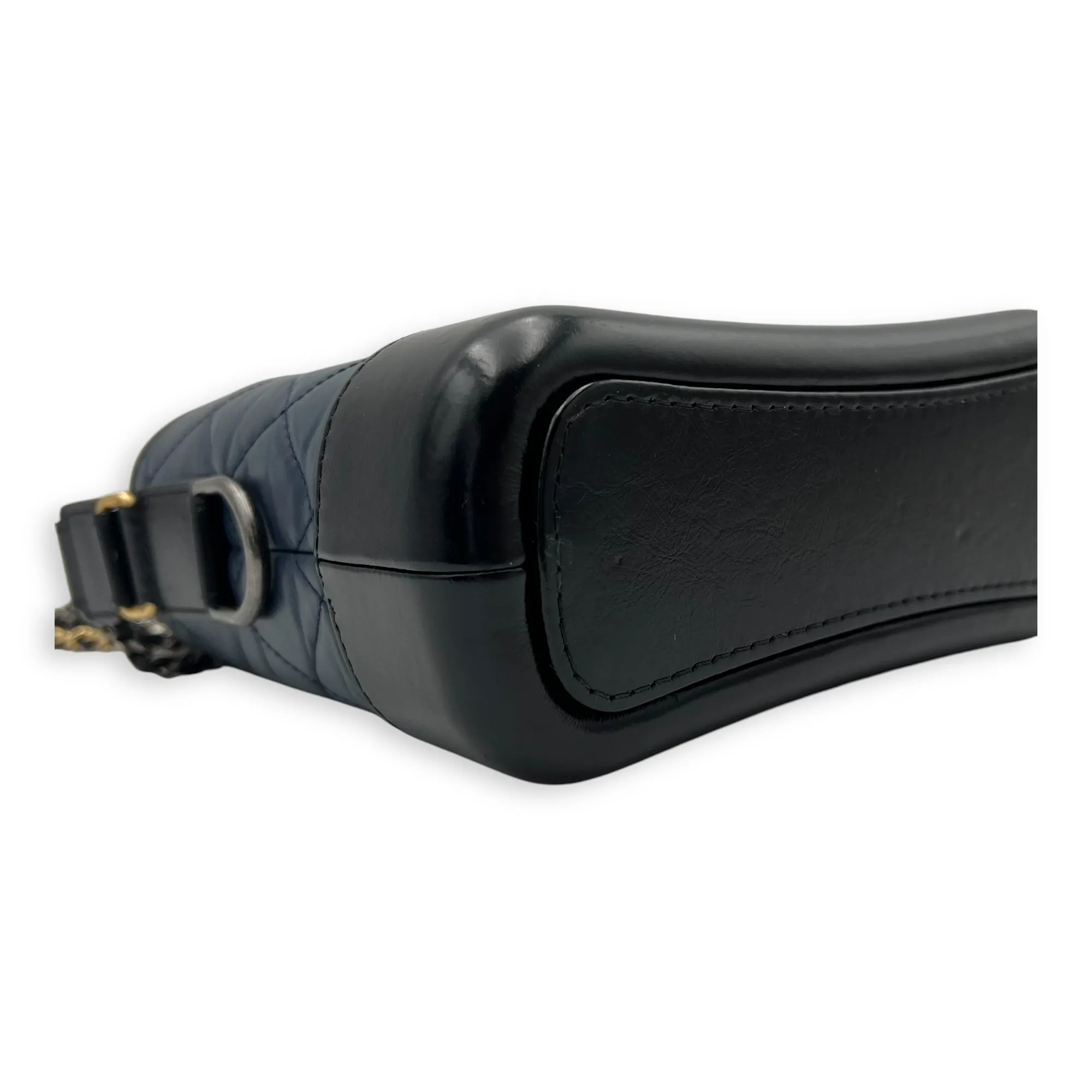 Gabrielle Crossbody Bag Small Blue in Calfskin, Mixed hardware