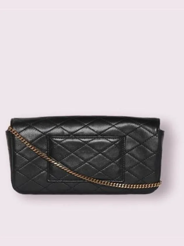 Gaby Last-minute opportunity Black Laurent Leather Saint Chain Privacy-protected Quilting Bag Cross